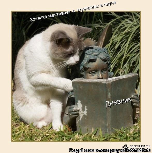 Дневник Зозяйка мечтавает о мужчинах в сауне... Котоматрица: Дневник Зозяйка мечтавает о мужчинах в сауне