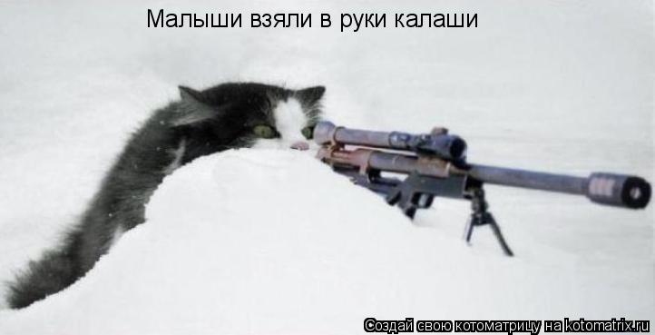 Малыши взяли в руки калаши... Котоматрица: Малыши взяли в руки калаши