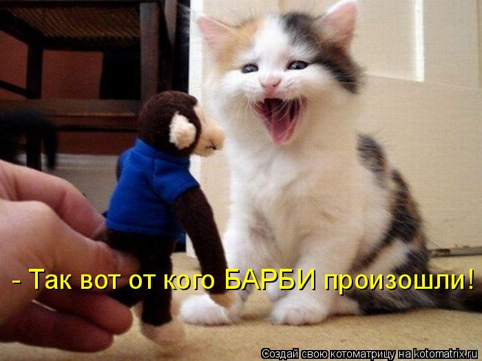 - Так вот от кого БАРБИ произошли!... Котоматрица: - Так вот от кого БАРБИ произошли!