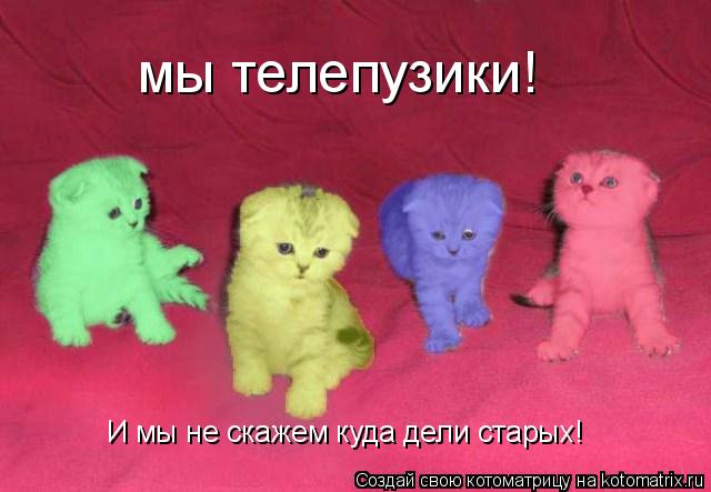 Котоматрица: мы телепузики! И мы не скажем куда дели старых!