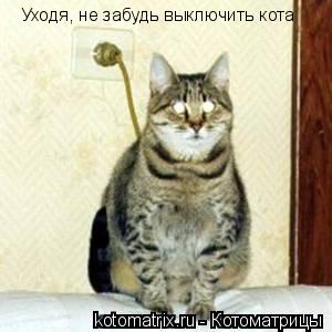 Котоматрица: Уходя, не забудь выключить кота