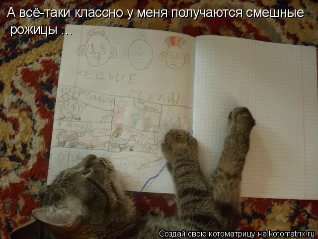 Котоматрица: А всё-таки классно у меня получаются смешные рожицы ...