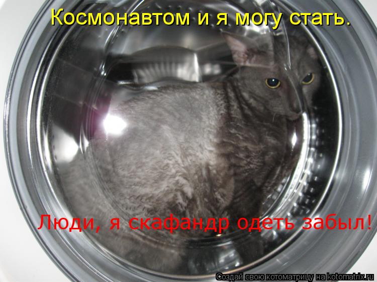 Котоматрица: Космонавтом и я могу стать. Люди, я скафандр одеть забыл!
