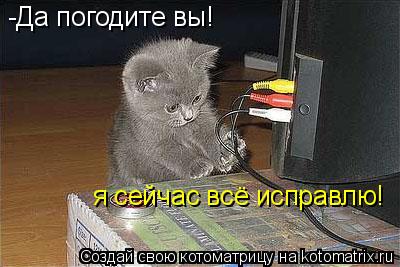 Котоматрица: я сейчас всё исправлю! -Да погодите вы!