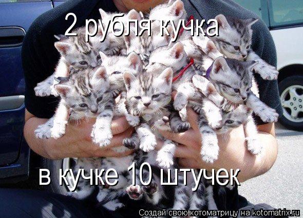 Котоматрица: 2 рубля кучка в кучке 10 штучек