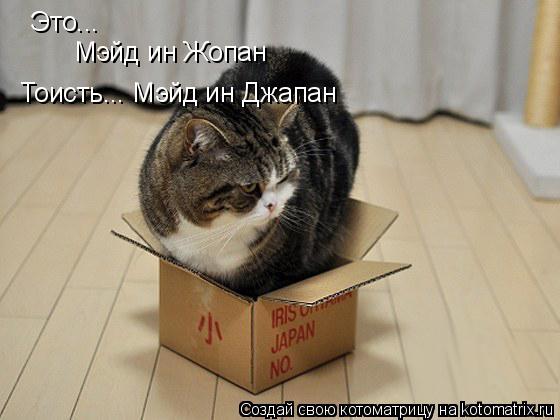 Это... Мэйд ин Жопан Тоисть... Мэйд ин Джапан... Котоматрица: Это... Мэйд ин Жопан Тоисть... Мэйд ин Джапан