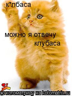 к*лбаса можно я отвечу клубаса... Котоматрица: к*лбаса можно я отвечу клубаса