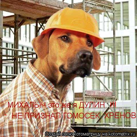 МИХАЛЫЧ это же я ДУЛИН НЕ ПРИЗНАЛ ГОМОСЕК ХРЕНОВ !!! -... Котоматрица: МИХАЛЫЧ это же я ДУЛИН НЕ ПРИЗНАЛ ГОМОСЕК ХРЕНОВ !!! -