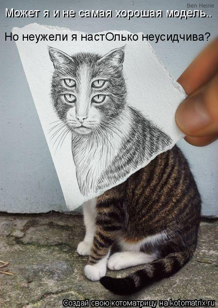 Может я и не самая хорошая модель.. Но неужели я настОлько неусидчива?... Котоматрица: Может я и не самая хорошая модель.. Но неужели я настОлько неусидчива?