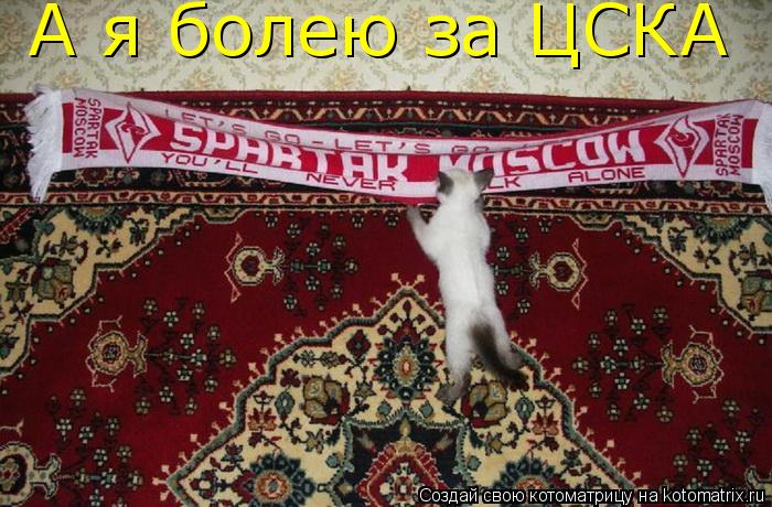 А я болею за ЦСКА... Котоматрица: А я болею за ЦСКА
