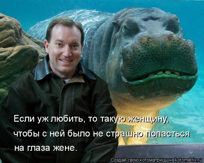 Если уж любить, то такую женщину, чтобы с ней было не страшно попасться на глаза жене.... Котоматрица: Если уж любить, то такую женщину, чтобы с ней было не страшно попасться на глаза жене.