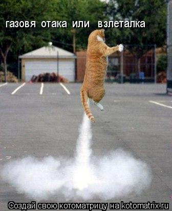 Котоматрица: газовя  отака  или   взлеталка
