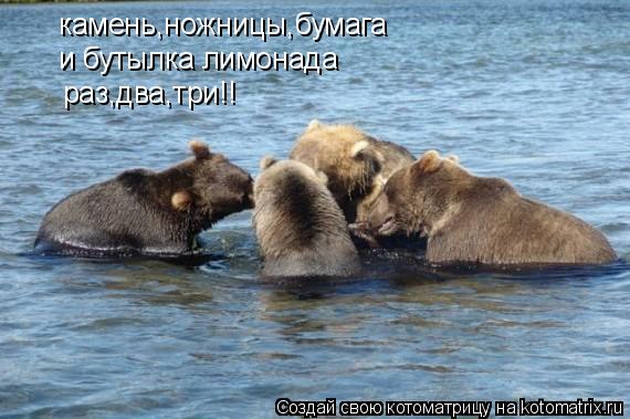 Котоматрица: камень,ножницы,бумага и бутылка лимонада раз,два,три!!