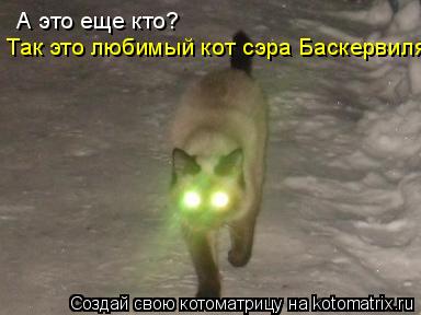 Котоматрица: А это еще кто? Так это любимый кот сэра Баскервиля