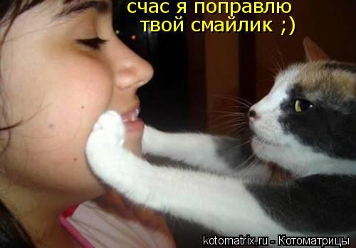 счас я поправлю твой смайлик ;)... Котоматрица: счас я поправлю твой смайлик ;)