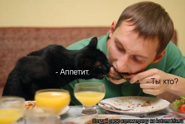 Котоматрица: - Ты кто? - Аппетит.