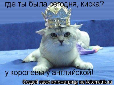 где ты была сегодня, киска? у королевы у английской!... Котоматрица: где ты была сегодня, киска? у королевы у английской!