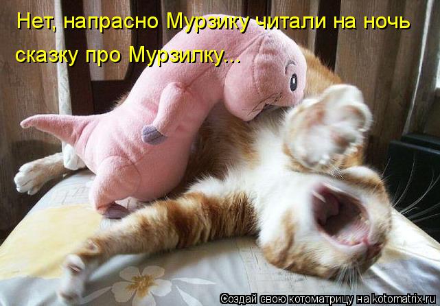 Котоматрица: Нет, напрасно Мурзику читали на ночь сказку про Мурзилку...