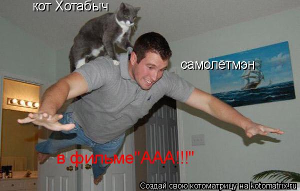 Котоматрица: кот Хотабыч самолётмэн в фильме"ААА!!!"