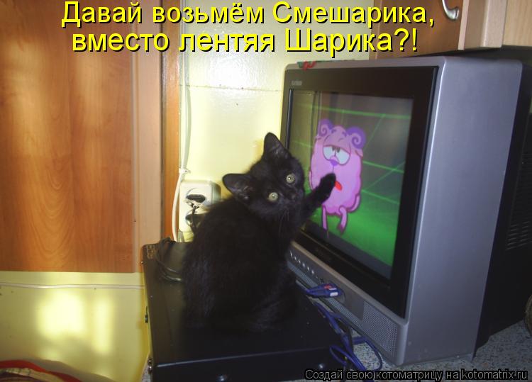 Давай возьмём Смешарика, вместо лентяя Шарика?!... Котоматрица: Давай возьмём Смешарика, вместо лентяя Шарика?!