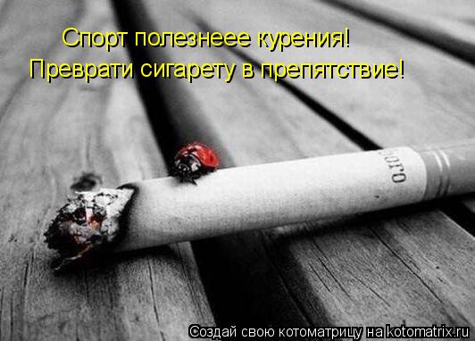 Спорт полезнеее курения! Преврати сигарету в препятствие!... Котоматрица: Спорт полезнеее курения! Преврати сигарету в препятствие!