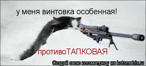 у меня винтовка особенная! противоТАПКОВАЯ... Котоматрица: у меня винтовка особенная! противоТАПКОВАЯ