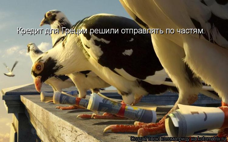 Кредит для Греции решили отправлять по частям.... Котоматрица: Кредит для Греции решили отправлять по частям.