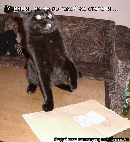 Учёный , но не до такой же степени ...... Котоматрица: Учёный , но не до такой же степени ...