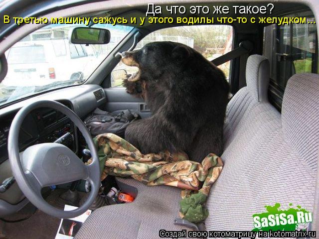 Да что это же такое? В третью машину сажусь и у этого водилы что-то с желудком...... Котоматрица: Да что это же такое? В третью машину сажусь и у этого водилы что-то с желудком...