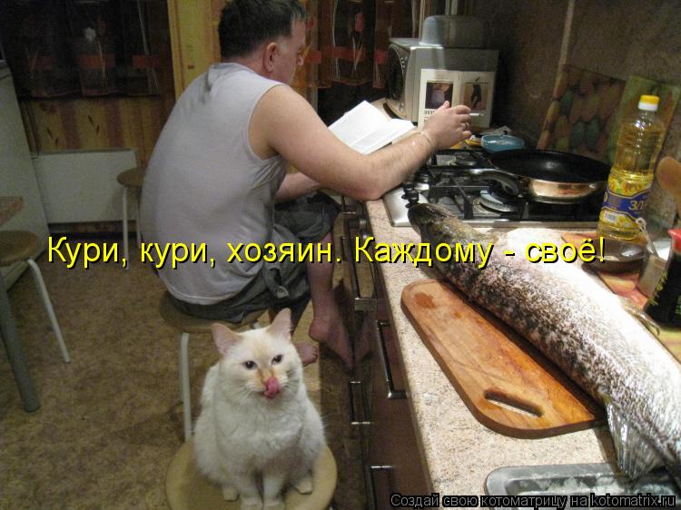Кури, кури, хозяин. Каждому - своё!... Котоматрица: Кури, кури, хозяин. Каждому - своё!