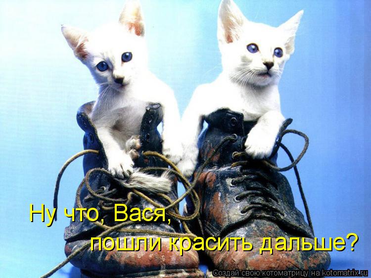 Ну что, Вася, пошли красить дальше?... Котоматрица: Ну что, Вася, пошли красить дальше?