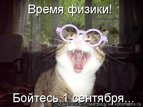 Время физики! Бойтесь 1 сентября...... Котоматрица: Время физики! Бойтесь 1 сентября...