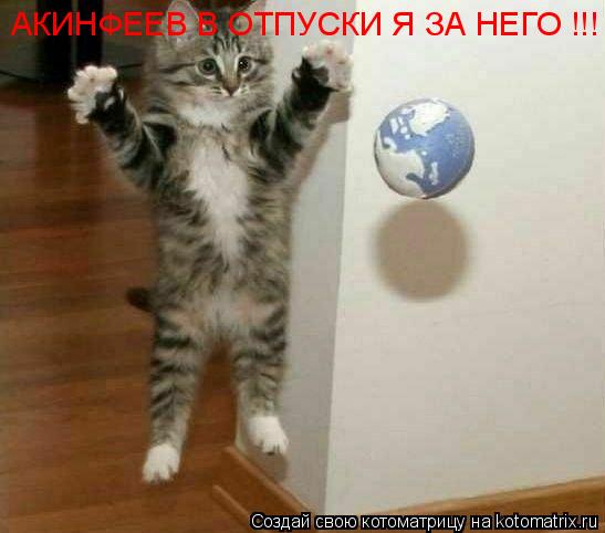 АКИНФЕЕВ В ОТПУСКИ Я ЗА НЕГО !!!... Котоматрица: АКИНФЕЕВ В ОТПУСКИ Я ЗА НЕГО !!!