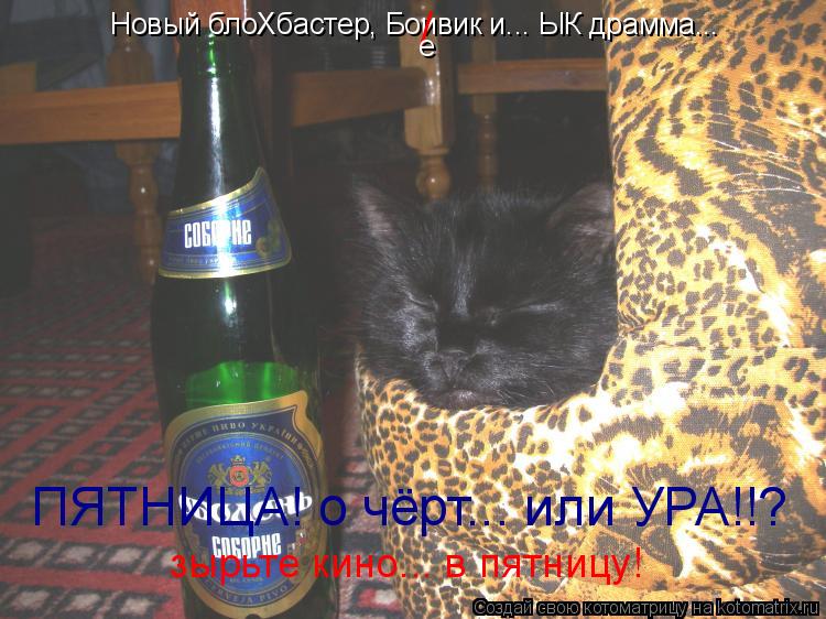Новый блоХбастер, Боивик и... ЫК драмма... / е ПЯТНИЦА! о чёрт... или УРА!!? зырьте кино... в пятницу... Котоматрица: Новый блоХбастер, Боивик и... ЫК драмма... / е ПЯТНИЦА! о чёрт... или УРА!!? зырьте кино... в пятницу!