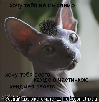 хочу тебя не мыслимо, хочу тебя всего, каждою частичкою каждою частичкою хендмея своего... Котоматрица: хочу тебя не мыслимо, хочу тебя всего, каждою частичкою каждою частичкою хендмея своего