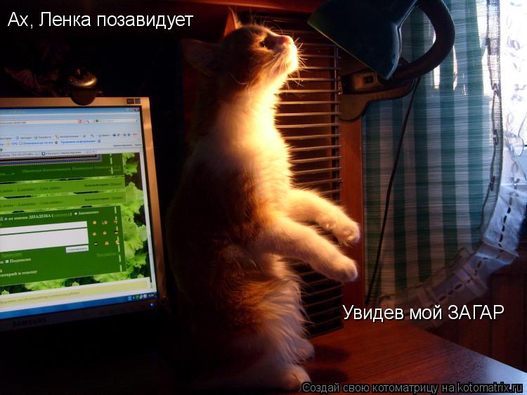 Ах, Ленка позавидует Увидев мой ЗАГАР... Котоматрица: Ах, Ленка позавидует Увидев мой ЗАГАР