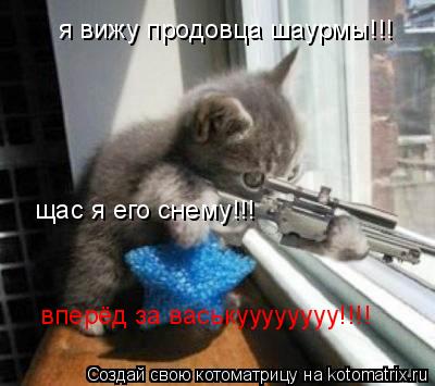 я вижу продовца шаурмы!!! щас я его снему!!! вперёд за васькуууууууу!!!!... Котоматрица: я вижу продовца шаурмы!!! щас я его снему!!! вперёд за васькуууууууу!!!!