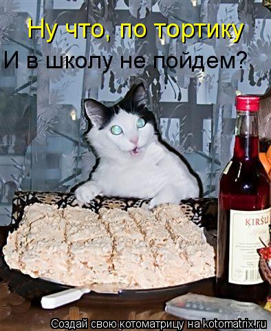 Ну что, по тортику И в школу не пойдем?... Котоматрица: Ну что, по тортику И в школу не пойдем?