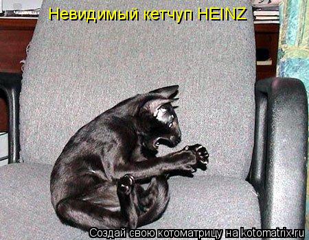 Невидимый кетчуп HEINZ... Котоматрица: Невидимый кетчуп HEINZ