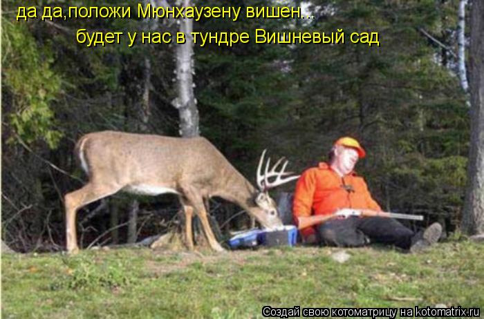 да да,положи Мюнхаузену вишен... будет у нас в тундре Вишневый сад... Котоматрица: да да,положи Мюнхаузену вишен... будет у нас в тундре Вишневый сад