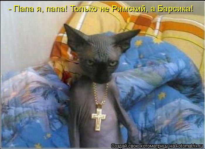- Папа я, папа! Только не Римский, а Барсика!... Котоматрица: - Папа я, папа! Только не Римский, а Барсика!
