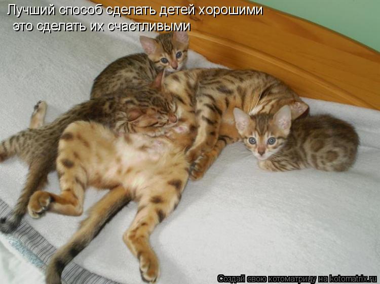 Лучший способ сделать детей хорошими это сделать их счастливыми... Котоматрица: Лучший способ сделать детей хорошими это сделать их счастливыми
