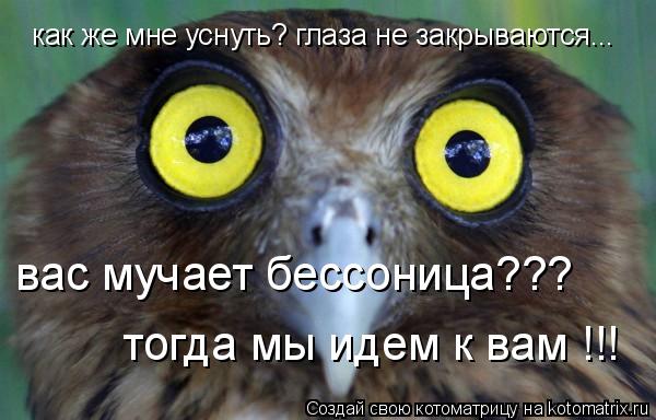 как же мне уснуть? глаза не закрываются... вас мучает бессоница??? тогда мы идем к вам !!!... Котоматрица: как же мне уснуть? глаза не закрываются... вас мучает бессоница??? тогда мы идем к вам !!!