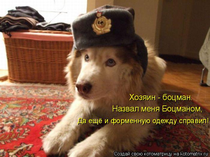 Хозяин - боцман. Назвал меня Боцманом, Да ещё и форменную одежду справил!... Котоматрица: Хозяин - боцман. Назвал меня Боцманом, Да ещё и форменную одежду справил!
