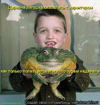 Котоматрица: Царевна лягушка оказалась с характером как только полез целоваться, по зубам надавала