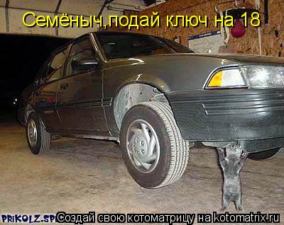 Котоматрица: Семёныч,подай ключ на 18