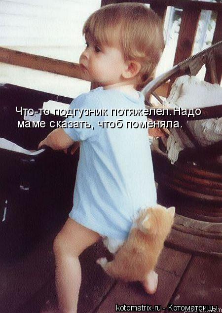 Что-то подгузник потяжелел.Надо маме сказать, чтоб поменяла.... Котоматрица: Что-то подгузник потяжелел.Надо маме сказать, чтоб поменяла.