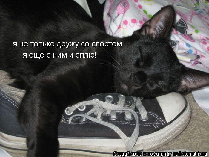 Котоматрица: я не только дружу со спортом я еще с ним и сплю!