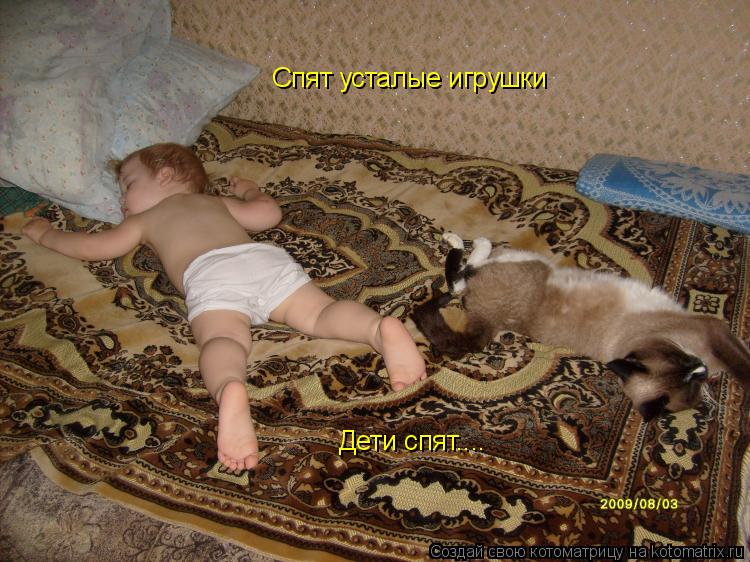 Спят усталые игрушки Дети спят....... Котоматрица: Спят усталые игрушки Дети спят....