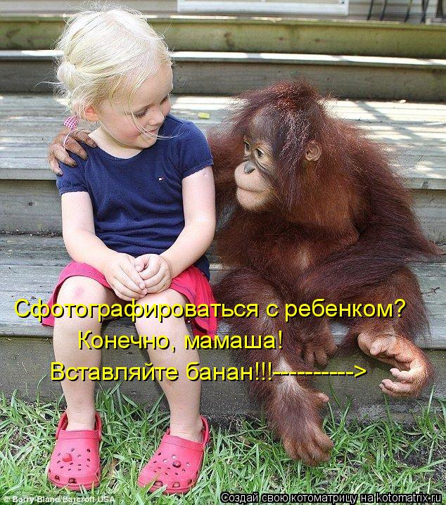 Вставляйте банан!!!----------> Сфотографироваться с ребенком? Конечно, мамаша!... Котоматрица: Вставляйте банан!!!----------> Сфотографироваться с ребенком? Конечно, мамаша!